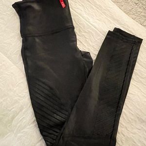 SPANX Faux Leather Moto Leggings